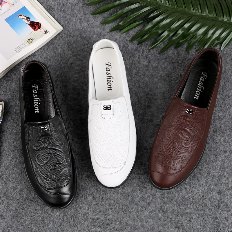 

MYCOLEN Men Casual Loafers Summer Autumn Slip On Mens Moccasins Shoes Luxury Fashion Genuine Leather Men'S Flats Shoes New