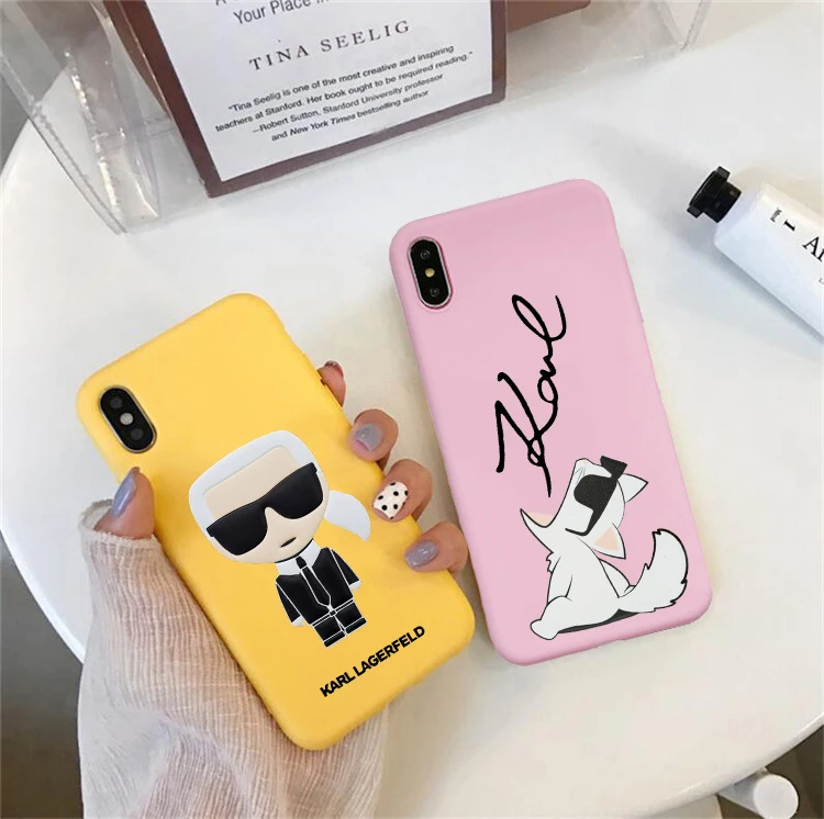 

Karl Lagerfeld Color soft silicone phone case For iphone 6/6s, 6Plus/6SPlus, 7 / 8 , 7Plus/8Plus, X , XS , XR , XSMax