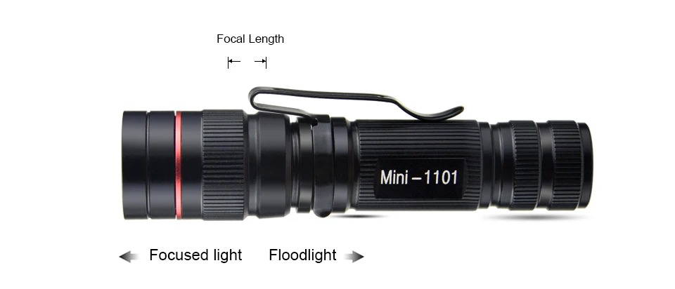 Светодиодный мини-фонарик черный Q5 1101 масштабируемый фонарь AA Регулируемый Фокус Открытый Кемпинг ночное освещение рыбы