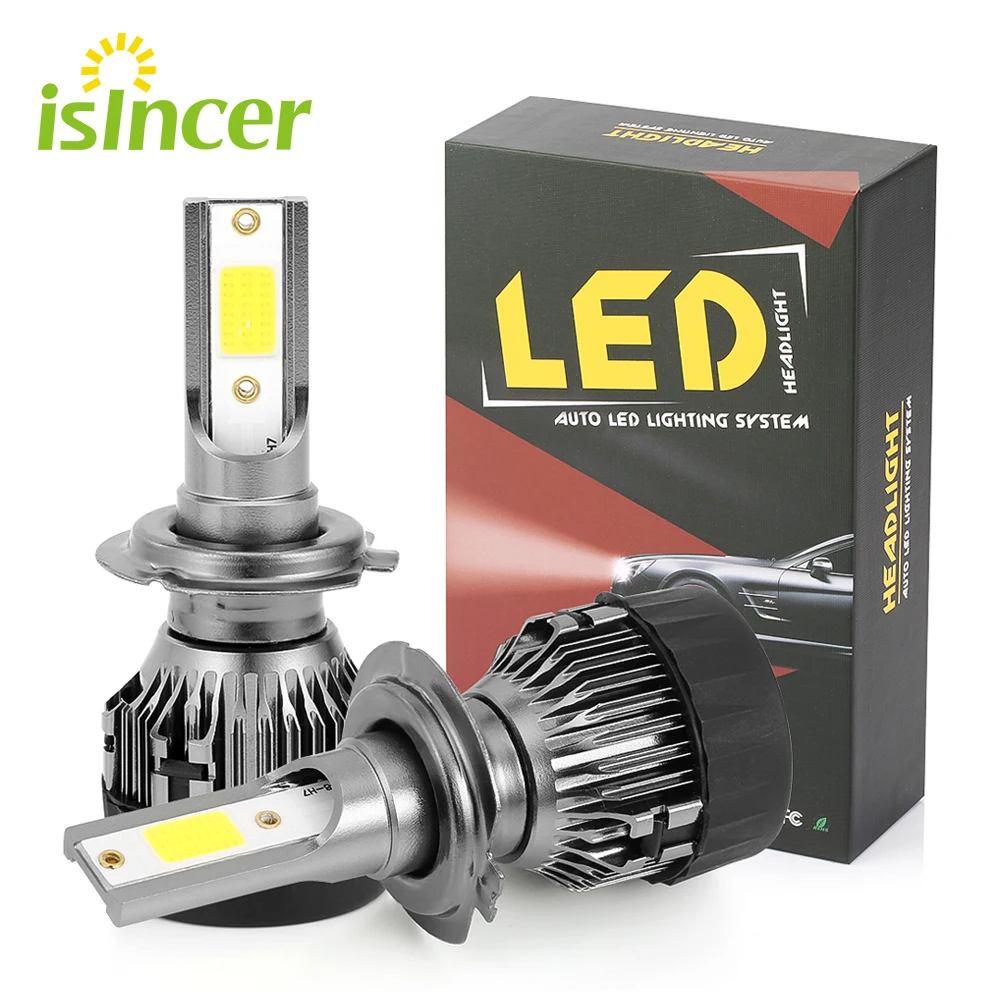 

72W COB Chips H4 H7 LED Car Headlight Bulbs H11 H1 9005 HB3 9006 HB4 Hi-Lo Beam 8000lm 6000K Auto Headlamp Led Light DC12v 24v