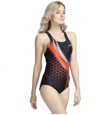 Women Nylon Backless Competition Sport One Piece Swimsuit Bathing Suit Lady Professional Waterproof Racing Swim Beachwear | Спорт и