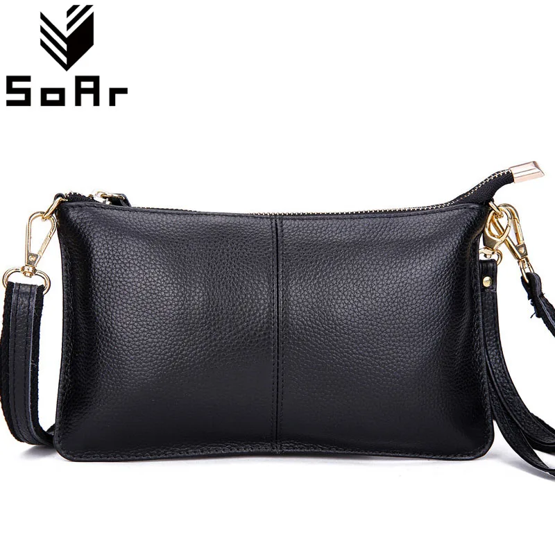 Purse Fashion cow leather women messenger bags phone clutch bag high quality genuine leather bag small ladies shoulder bag Flap