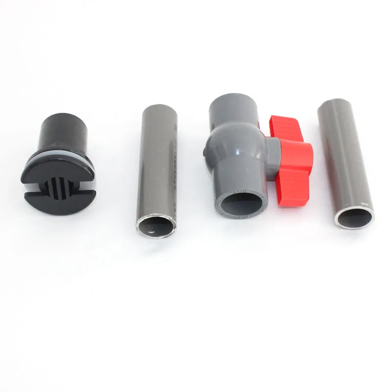 20/25mm Bottom Filter BulkHead Aquarium Marine Pipe Fitting PVC Drain Connector With Valve Water Tank Outlet Kits