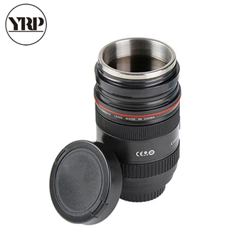 

YRP Creative Emulation Camera Lens Telescopic Mug Stainless Steel Tumbler Plastic Coffee Cup With Thermos For Car Travel Coffee