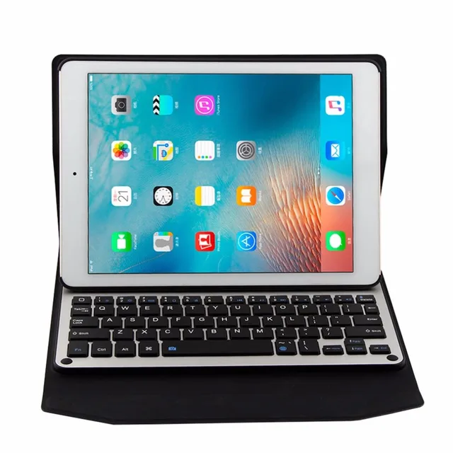 Best Offers New Portable Wireless Bluetooth V3.0 Keyboard + Protective Cover Case With Stand Function For iPad Pro 10.5 Inch Drop Shipping