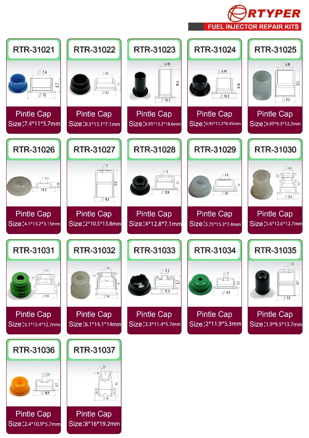 pintle cap 31021-31037