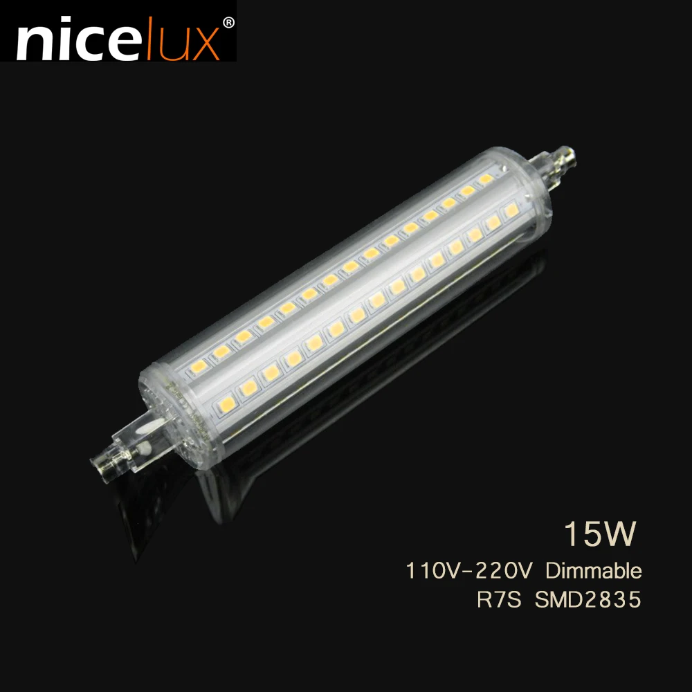 Светодиодная лампа R7S SMD 2835 189 мм 135 118 78 220 В 110 15 Вт 12 10 5 сменная галогеновая