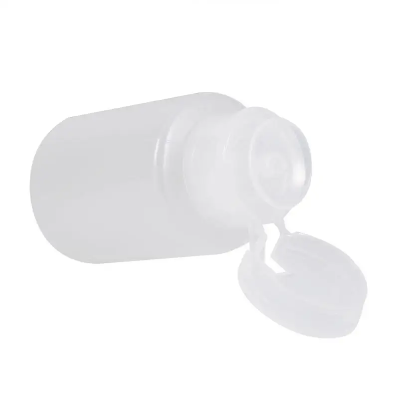 

120ml New Portable Plastic Refillable Bottle Push Down Empty Pump Dispenser Nail Polish Remover Alcohol Clear Bottles