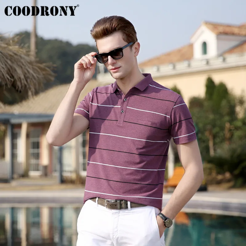 COODRONY Summer Streetwear Casual Men's T-Shirts Soft Cotton T Shirt Men Striped Short Sleeve Pocket T-Shirt Men Clothing S95059 COODRONY Summer Streetwear Casual Men's T-Shirts Soft Cotton T Shirt Men Striped Short Sleeve Pocket T-Shirt Men Clothing S95059