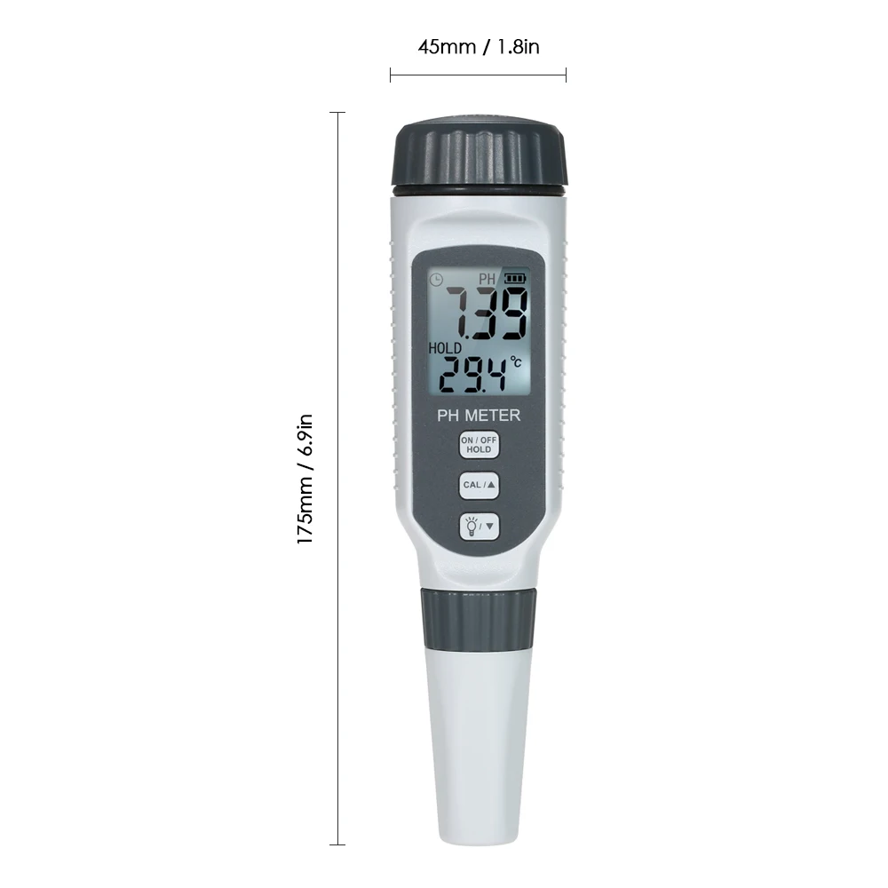 Профессиональный рН-метр Цифровой тестер качества воды переносной Тип пера Acidometer для аквариума Подкислитель pH тестер измерения