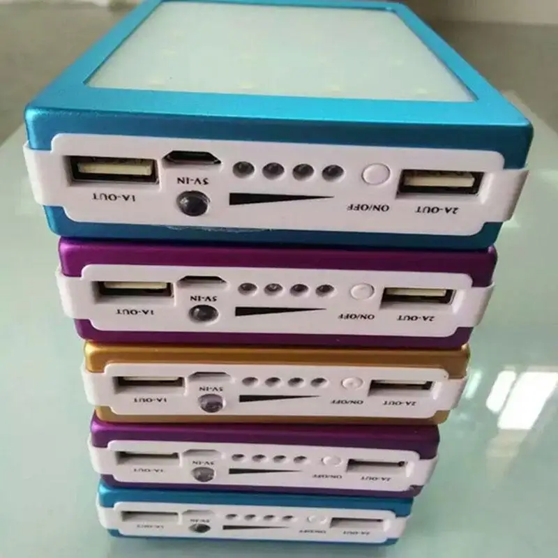 Amzdeal открытый инструмент светодиодный Портативный двойной Порты USB Панели солнечные Запасные Аккумуляторы для телефонов Зарядное