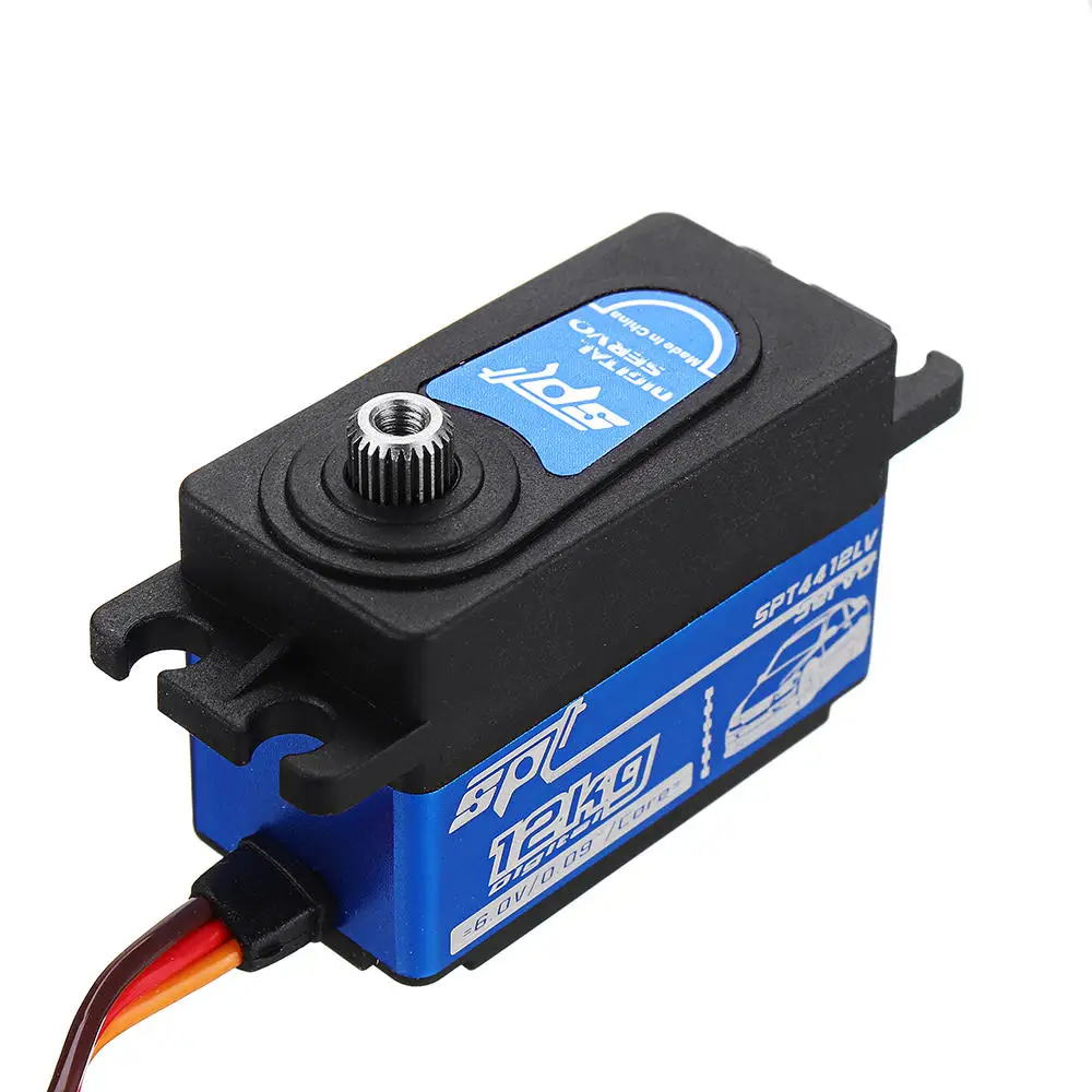 

SPT Servo SPT4412LV 12KG Digital Servo Large Torque Metal Gear Low Profile Servo 1:10 Short Body For RC Car Robot Airplane Boat