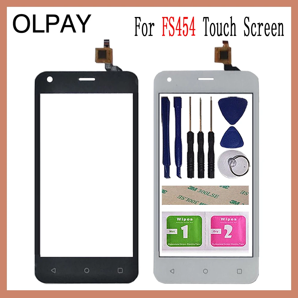 

OLPAY 4.5'' For Fly FS454 nimbus 8 FS 454 Touch Screen Digitizer Panel Repair Parts Touch Screen Front Glass Lens Sensor Tools