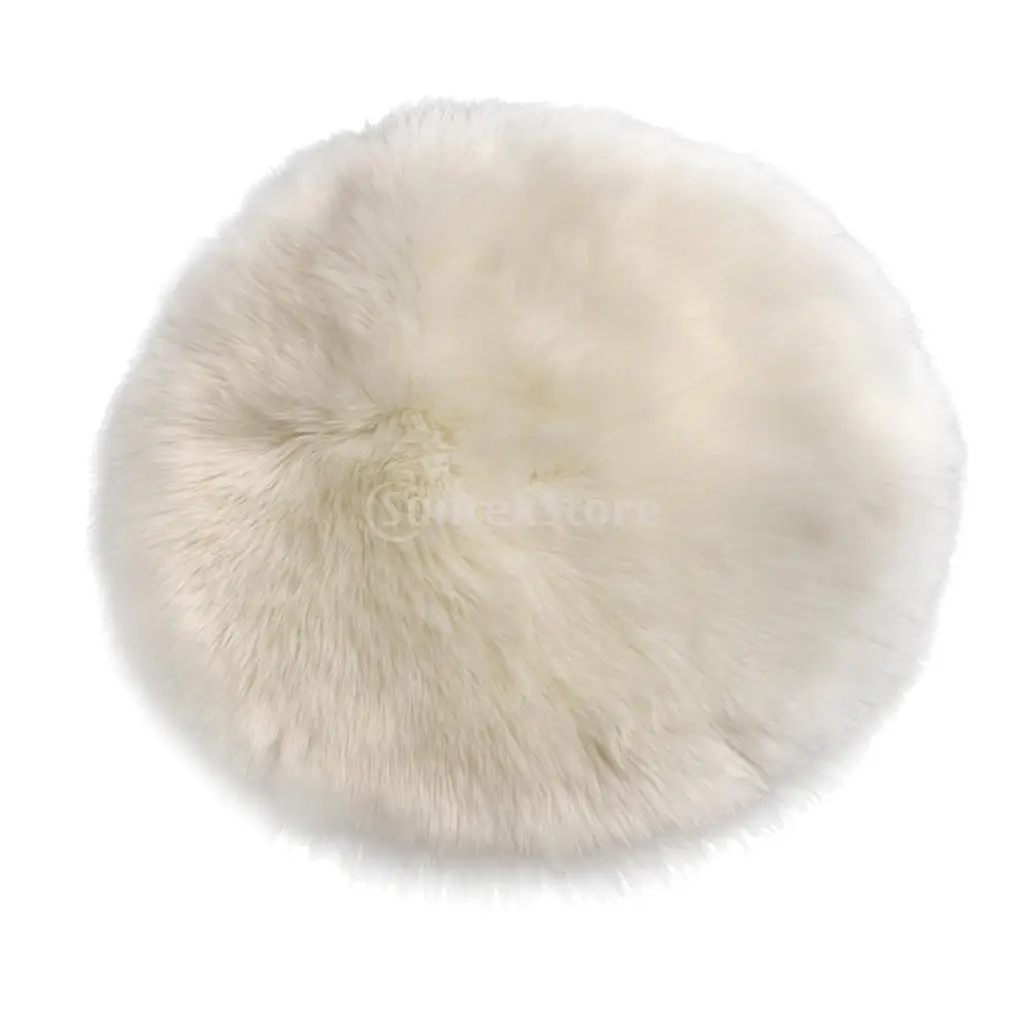 Faux Sheepskin Sofa Chair Cover Rug / Shaggy Area Rugs White+Light Pink