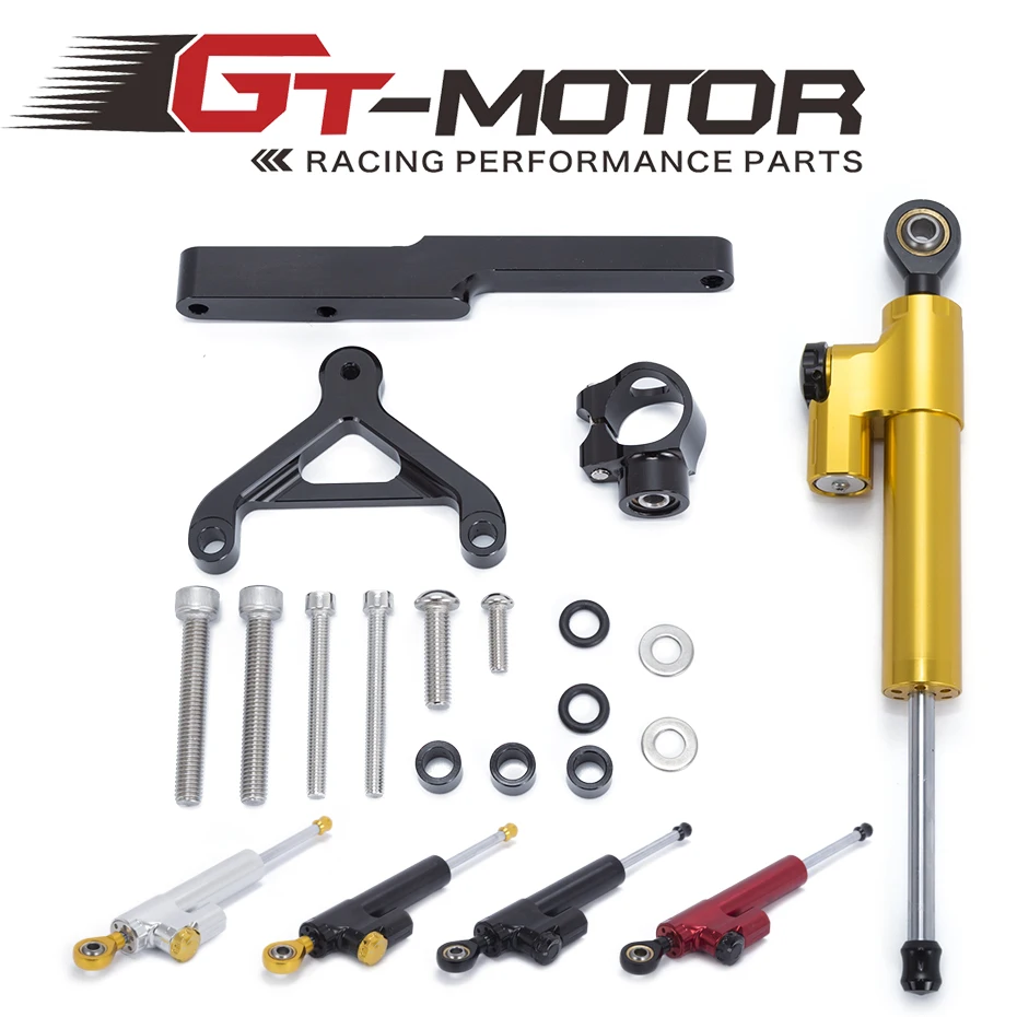 

GT Motor - Motorcycle CNC Steering Damper Stabilizerlinear Reversed Safety Control with Bracket For HONDA CB1000R 2008-2016