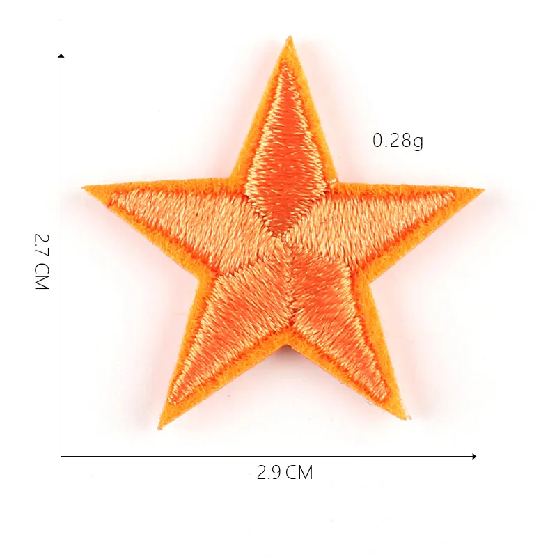 100 шт пятизвездочная ткань нашивки наклейка Одежда обувь и шляпы вышивка патч аппликация наносимая утюгом