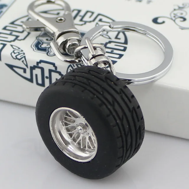 

2019 Wheel Rim Tyre Keychain Keyring Key Chain Ring Keyfob with Brake discs Alloy for BENZ style Car Auto Wheel Rim Keychain