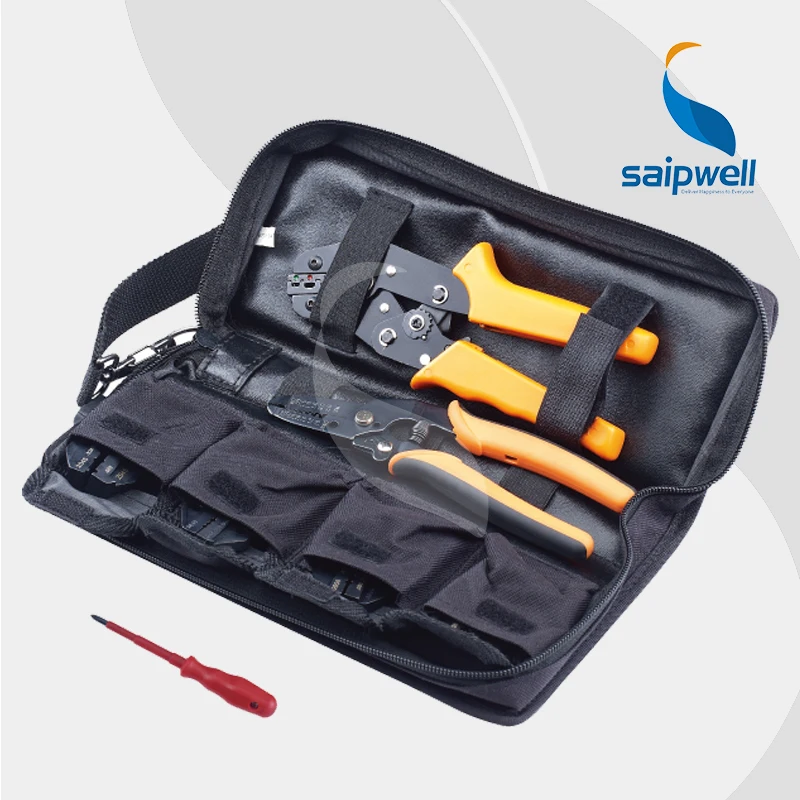 7 In 1 Mini Combination Tools Bag with Connector Crimp Plier& Wire