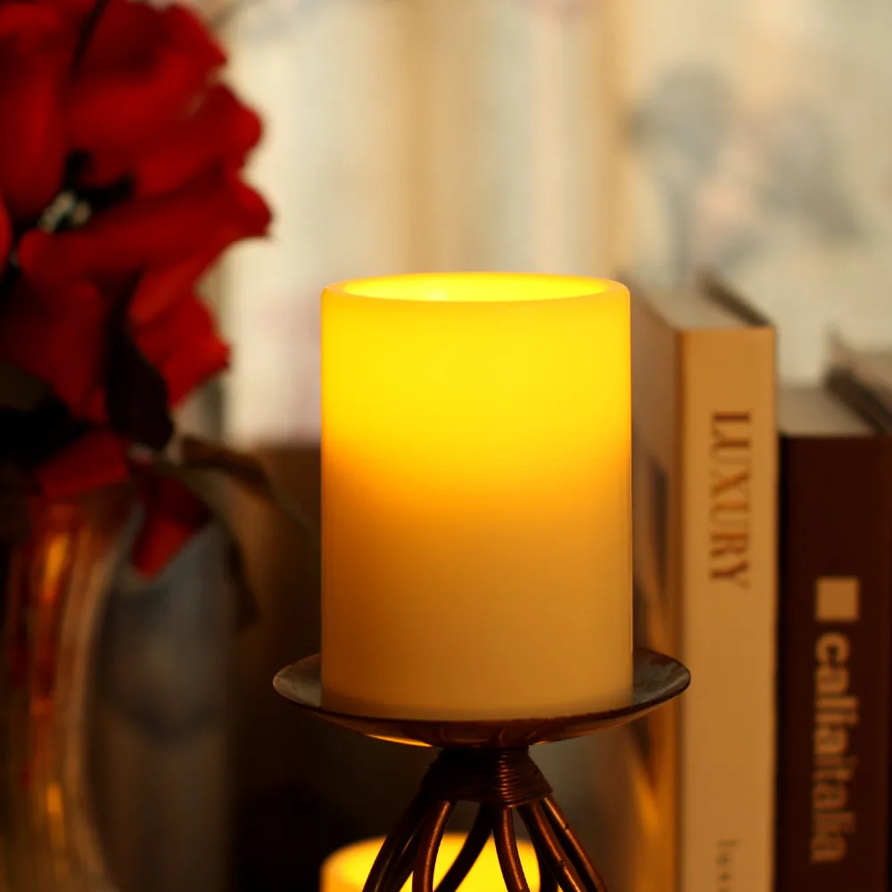 Led Candles With Timer,Flameless Waterproof Light,Battery Operated