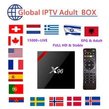 X96W android 7,1 tv box+ 1 год live ip tv subcription IP tv голландский греческий Израиль США Италия испанский Франция Португалия smart tv