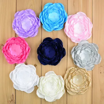 

500pcs/lot DIY Handmade Satin Flower Layered Flower Customize Flower Baby Girl Hair Accessory