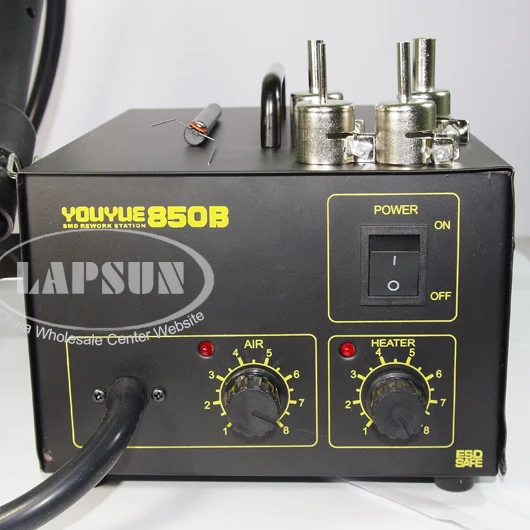 850B 110V AC SMD Rework Soldering Station Hot Air Gun Desoldering Tool IC Puller