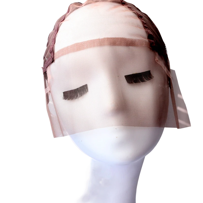

High quality black color Glueless full lace wig cap construction inner net for make wig with adjusted straps and combs
