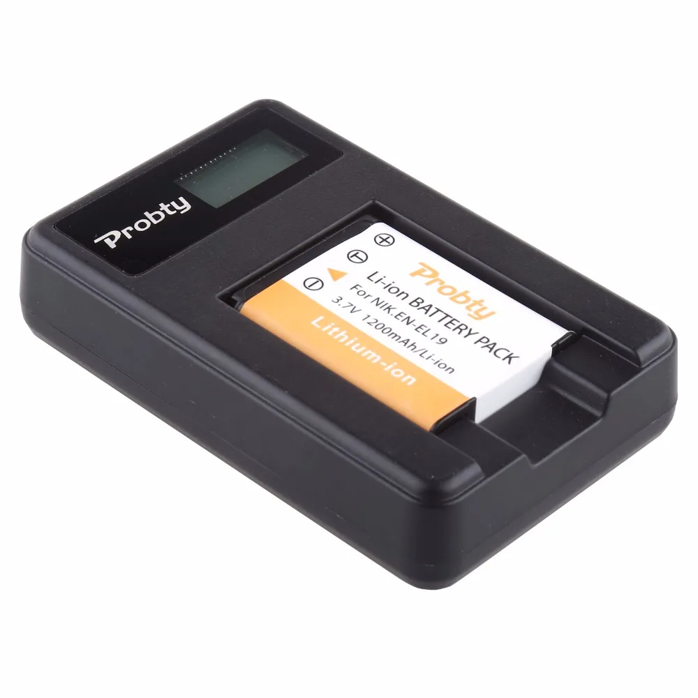 Probty EN EL19 ENEL19 LCD USB зарядное устройство для Nikon Coolpix S32 S33 S100 S3100 S3200 S3300 S3500 S3600 S3700 S4100