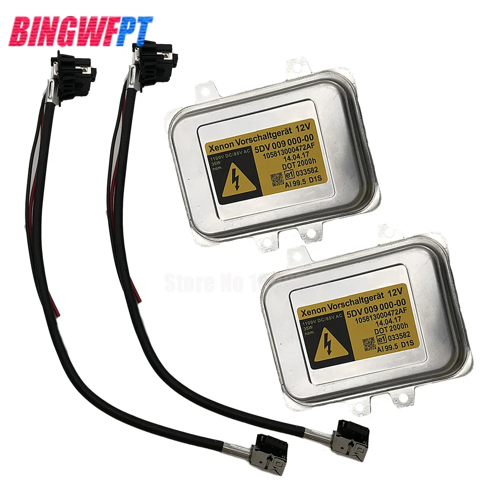 

2PCS Xenon Headlight Ballast Control Module Unit Igniter with wire 5DV00900000 For BMW Cadillac Lincoln Mercedes Benz 2006-