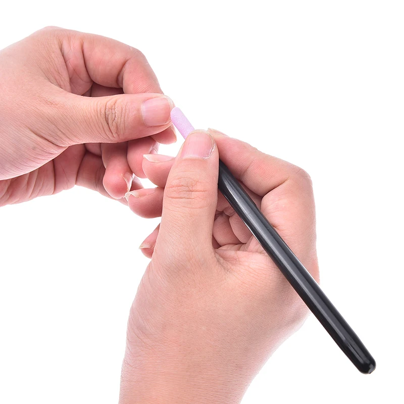 5pc Quartz Stone Nail Cuticle Care Repair Scrub Remover Manicure Tool Stick Pen Remover Nail Art Pusher Polish Gel Salon