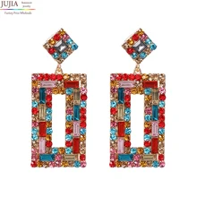 New fashion jewelry women crystal vintage statement stud Earrings for women jewelry Factory Price wholesale