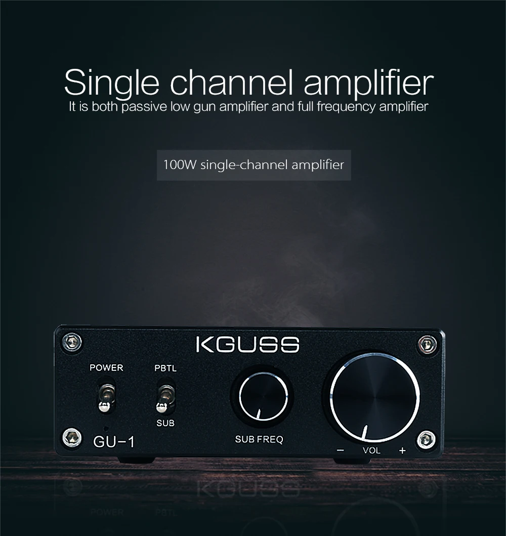 KGUSS GU-1 HiFi 100 Вт* 2 Полнодиапазонный моноцифровой усилитель чип TPA3116D2 NE5532P