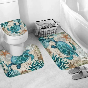 

3D Digital Printing Floor Mat Toilet Bathroom Bath Shower Bedroom Mat Toilet Floor Door Mat Rug Carpet Doormat Kits