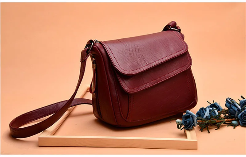 Популярная женская кожаная сумка-мессенджер, роскошные сумки, дизайнерские высококачественные женские винтажные сумки через плечо для женщин, сумки на плечо с клапаном