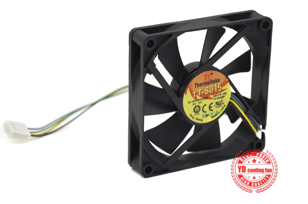 Вентилятор охлаждения для EVERFLOW Thermaltake TT A8015L12S 8015 8 см 4PIN PWM 12 В 0.28A|cooling fan|fan coolingfan