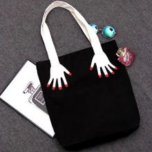 Осень Зима Новые горячие модные женские повседневные Простые Симпатичные сумки для покупок сумки через плечо Мягкая Вышивка палец Холщовая Сумка