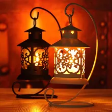 Железный Марокканский Стиль Подсвечник светильник Европейский стиль фонарь для оформления дома T0.41