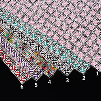 

SINUAN Rhinestone Mesh Garment Rhinestones HotFix Crystal Decoration 24x40Cm/Sheet Flatback Chinese Beads Applique For Clothing