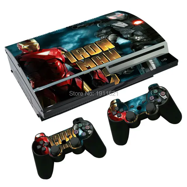 Best Offers OSTSTICKER Iron Man Vinyl Decal For PS3 Fat Skin Stickers Wrap For Sony PlayStation 3 Console and 2 Controllers Decal