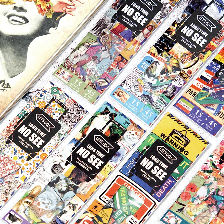 

Long time No See Label Stickers Set Decorative Stationery Stickers Scrapbooking DIY Diary Album Stick Label