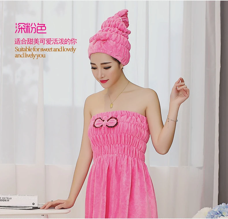 Wearable magic Bath Towel Bath skirt sexy Soft Solid Dry hair Hat Beach Shower Towel Swimming Absorbent Towel Home Textiles