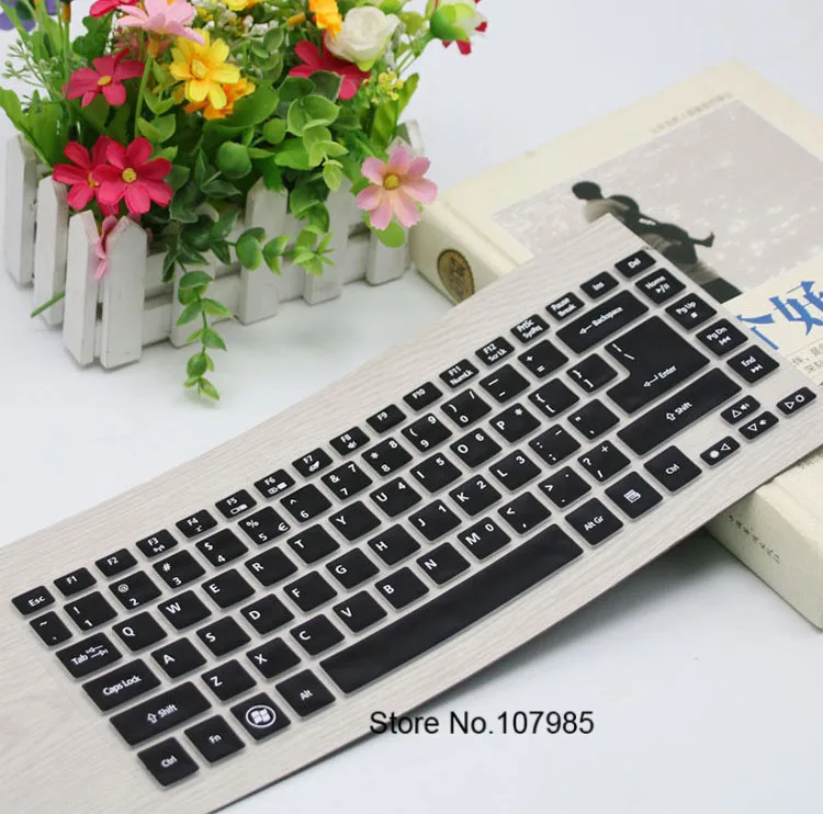 Мягкий защитный чехол для клавиатуры 14 дюймов для acer Aspire E 14 E5-471 EC-470G E14 4755G V3-471G E1-472G 3830 TG 4755G MS2317 - Цвет: Black