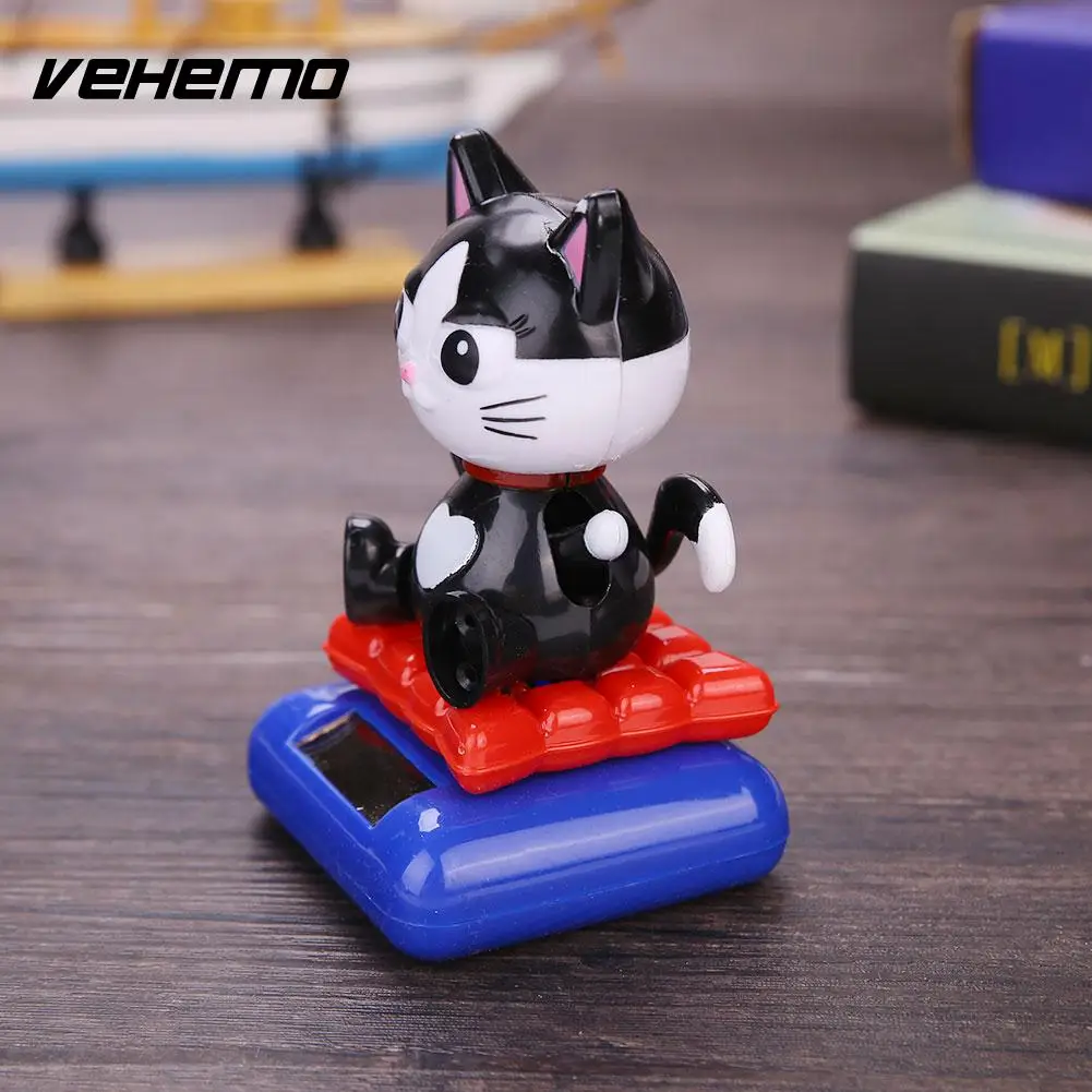Vehemo Модель Кукла Танцующая игрушка на солнечных батареях животное котенок кошка поплавок автомобиль орнамент Новинка игрушка домашний офис качающаяся игрушка