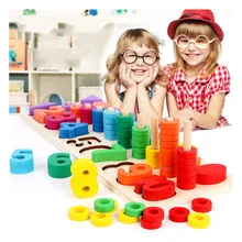 Обучающие математические игрушки Монтессори, деревянные материалы, игрушки из дерева, цифры, соответствующие цифровым образовательным игрушкам для девочек и мальчиков