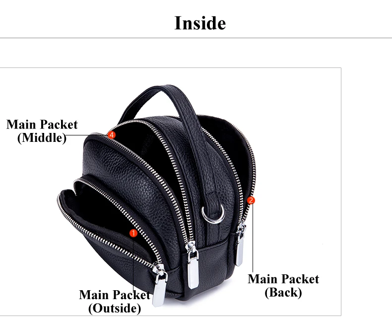 Lomelobo Women Genuine Leather Handbags Lady Litchi Pattern Shoulder Bag Casual Totes & Crossbody bags Female Girl Messenger Bag 2019 HBL222 Details (05)