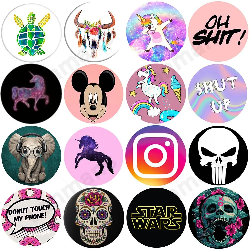 

Expanding Stand and Grip Unicorn Marble Design Lazy Phones Hand Finger Ring Phone Holder Grip