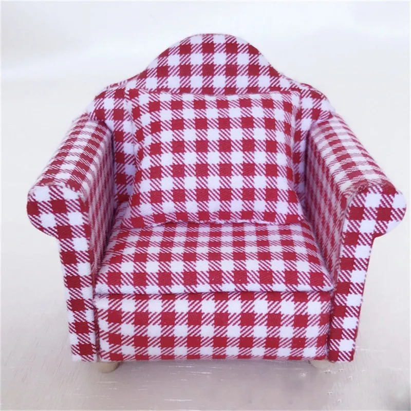 

1:12 miniature soft single sofa for dolls mini furniture toys dollhouse pretend play toy for girls gifts children decoration