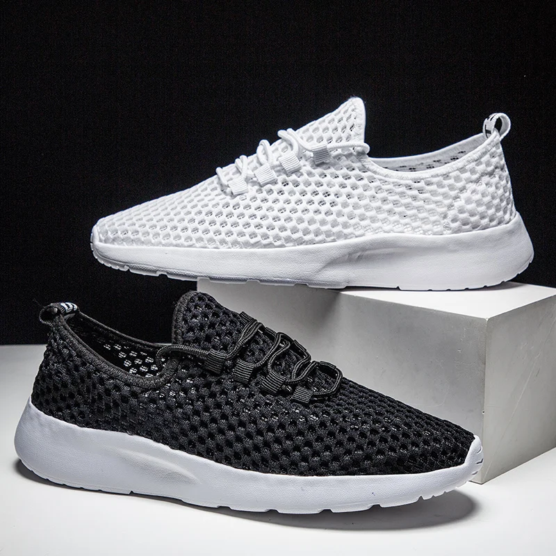 

Cheap 2019 Sports Running Shoes for Men Women Light Jogging Athletic Shoes Black White Couple Breathable Mesh Zapatos De Hombre