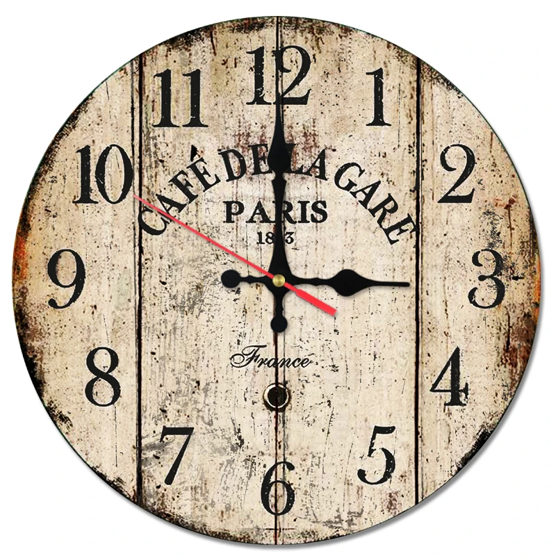 hot promotion wooden wall clock clocks home decor still life bed room stickers quartz needle watch Separates art crafts