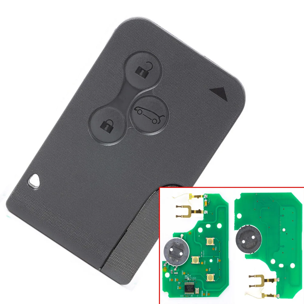 

Shipping free (10pcs/Lot ) 3 Button Remote Card with pcf7947 Chip For Renault Megane CLIO & SCENIC REMOTE KEY CARD
